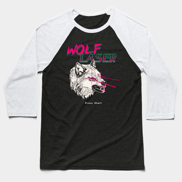 Wolf Laser Wolf Baseball TShirt TeePublic